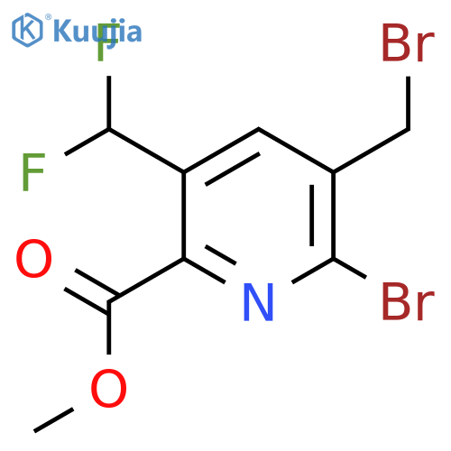 Methyl 2-bromo-3-(bromomethyl)-5-(difluoromethyl)pyridine-6-carboxylate structure