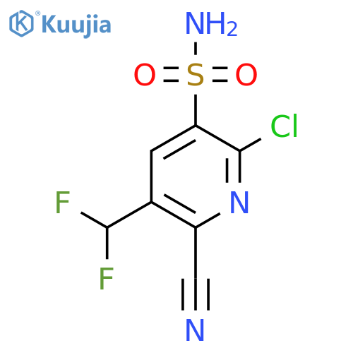 2-Chloro-6-cyano-5-(difluoromethyl)pyridine-3-sulfonamide structure