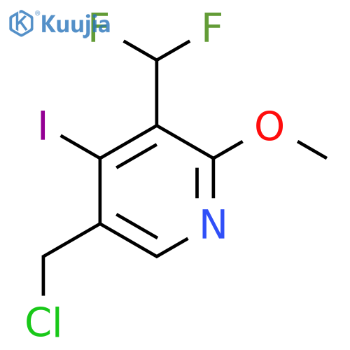 5-(Chloromethyl)-3-(difluoromethyl)-4-iodo-2-methoxypyridine structure