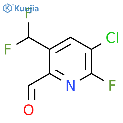 3-Chloro-5-(difluoromethyl)-2-fluoropyridine-6-carboxaldehyde structure