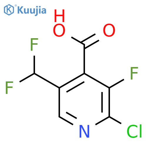 2-Chloro-5-(difluoromethyl)-3-fluoropyridine-4-carboxylic acid structure