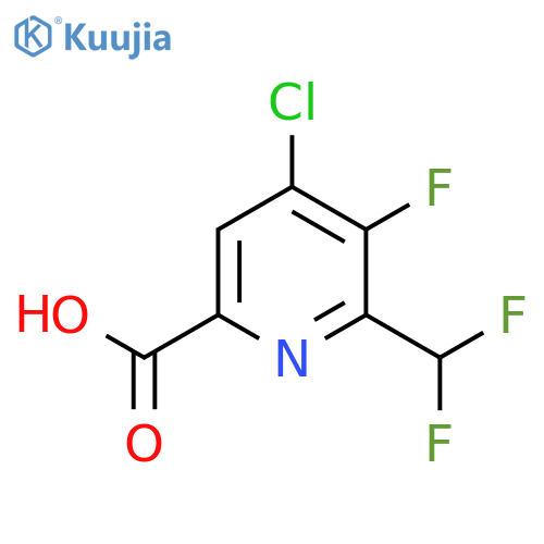 4-Chloro-2-(difluoromethyl)-3-fluoropyridine-6-carboxylic acid structure
