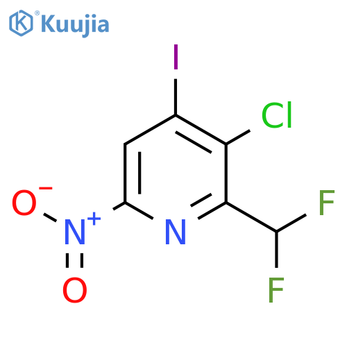 3-Chloro-2-(difluoromethyl)-4-iodo-6-nitropyridine structure