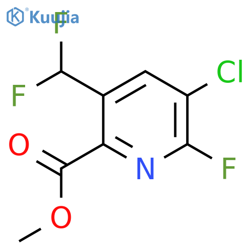 Methyl 3-chloro-5-(difluoromethyl)-2-fluoropyridine-6-carboxylate structure