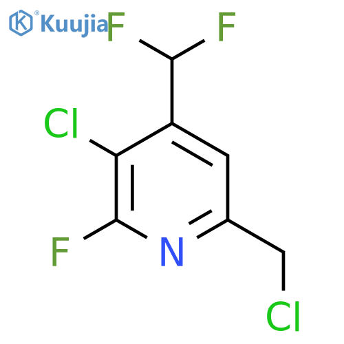 3-Chloro-6-(chloromethyl)-4-(difluoromethyl)-2-fluoropyridine structure