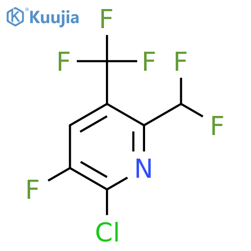 2-Chloro-6-(difluoromethyl)-3-fluoro-5-(trifluoromethyl)pyridine structure