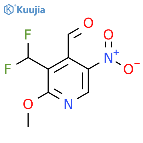 3-(Difluoromethyl)-2-methoxy-5-nitropyridine-4-carboxaldehyde structure