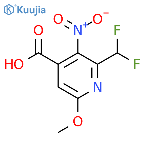 2-(Difluoromethyl)-6-methoxy-3-nitropyridine-4-carboxylic acid structure