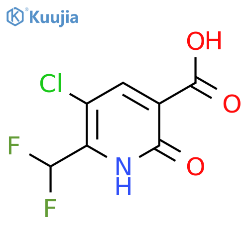 3-Chloro-2-(difluoromethyl)-6-hydroxypyridine-5-carboxylic acid structure