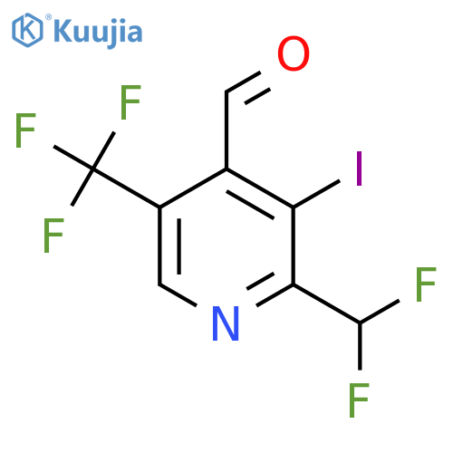 2-(Difluoromethyl)-3-iodo-5-(trifluoromethyl)pyridine-4-carboxaldehyde structure