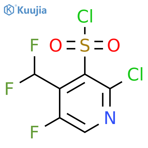 2-Chloro-4-(difluoromethyl)-5-fluoropyridine-3-sulfonyl chloride structure