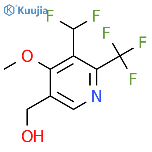 3-(Difluoromethyl)-4-methoxy-2-(trifluoromethyl)pyridine-5-methanol structure