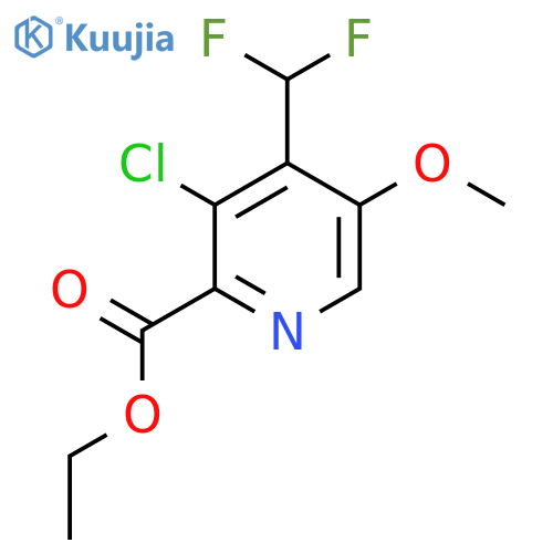 Ethyl 3-chloro-4-(difluoromethyl)-5-methoxypyridine-2-carboxylate structure