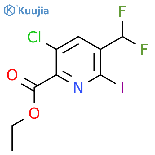 Ethyl 3-chloro-5-(difluoromethyl)-6-iodopyridine-2-carboxylate structure