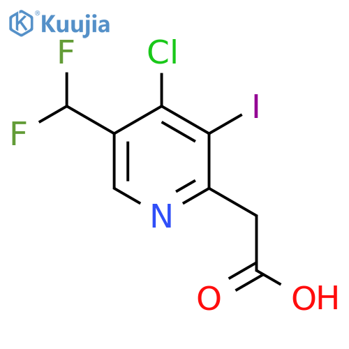 4-Chloro-5-(difluoromethyl)-3-iodopyridine-2-acetic acid structure