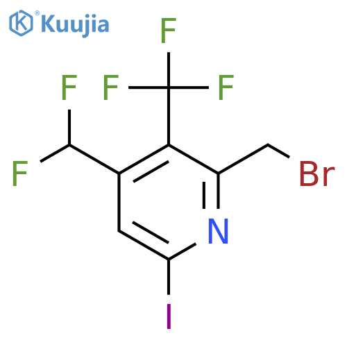2-(Bromomethyl)-4-(difluoromethyl)-6-iodo-3-(trifluoromethyl)pyridine structure