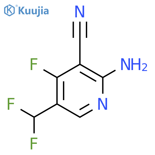2-Amino-3-cyano-5-(difluoromethyl)-4-fluoropyridine structure