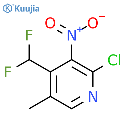 2-Chloro-4-(difluoromethyl)-5-methyl-3-nitropyridine structure