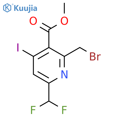 Methyl 2-(bromomethyl)-6-(difluoromethyl)-4-iodopyridine-3-carboxylate structure