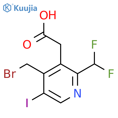 4-(Bromomethyl)-2-(difluoromethyl)-5-iodopyridine-3-acetic acid structure