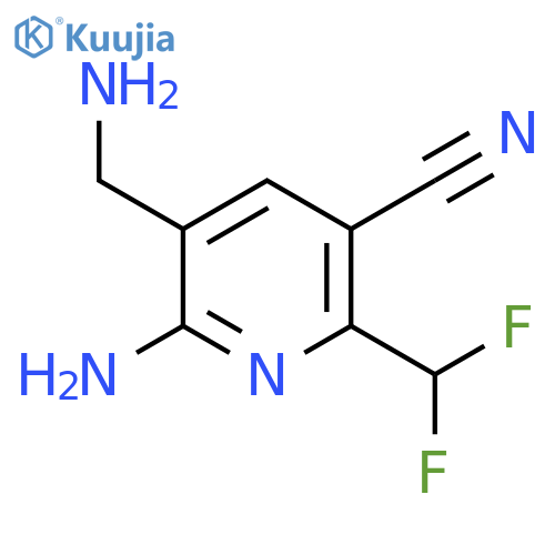2-Amino-3-(aminomethyl)-5-cyano-6-(difluoromethyl)pyridine structure