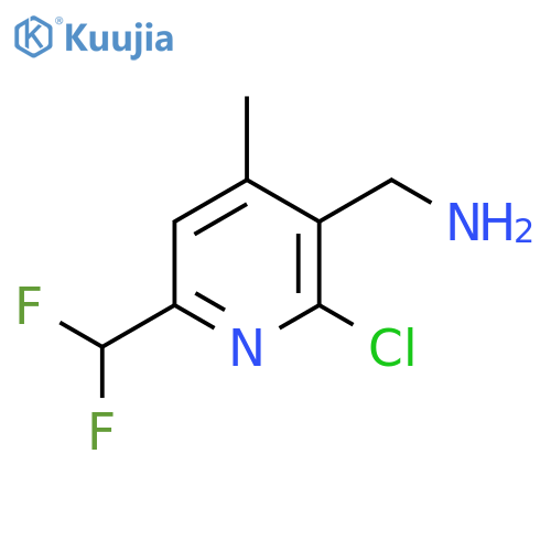 3-(Aminomethyl)-2-chloro-6-(difluoromethyl)-4-methylpyridine structure