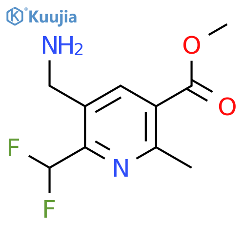 Methyl 3-(aminomethyl)-2-(difluoromethyl)-6-methylpyridine-5-carboxylate structure