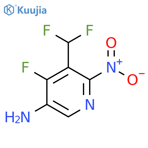 5-Amino-3-(difluoromethyl)-4-fluoro-2-nitropyridine structure