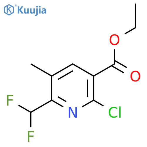 Ethyl 2-chloro-6-(difluoromethyl)-5-methylpyridine-3-carboxylate structure