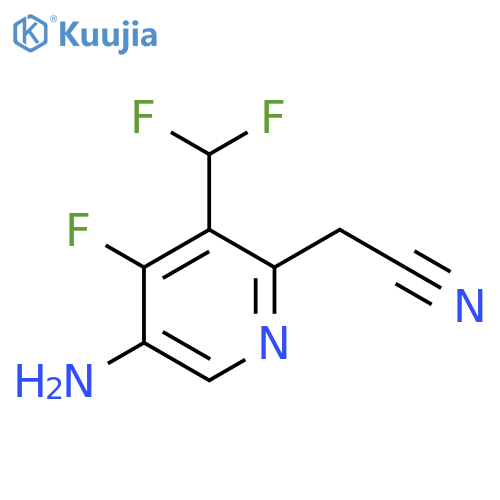 5-Amino-3-(difluoromethyl)-4-fluoropyridine-2-acetonitrile structure