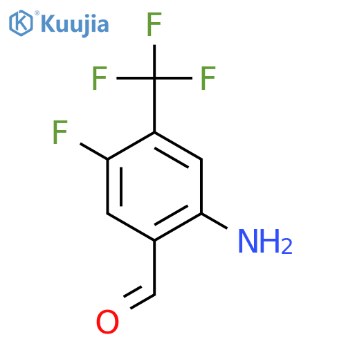 2-Amino-5-fluoro-4-(trifluoromethyl)benzaldehyde structure