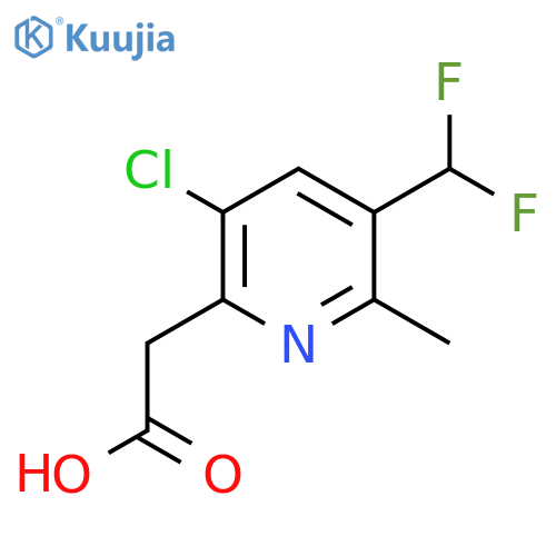 3-Chloro-5-(difluoromethyl)-6-methylpyridine-2-acetic acid structure