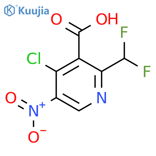 4-Chloro-2-(difluoromethyl)-5-nitropyridine-3-carboxylic acid structure