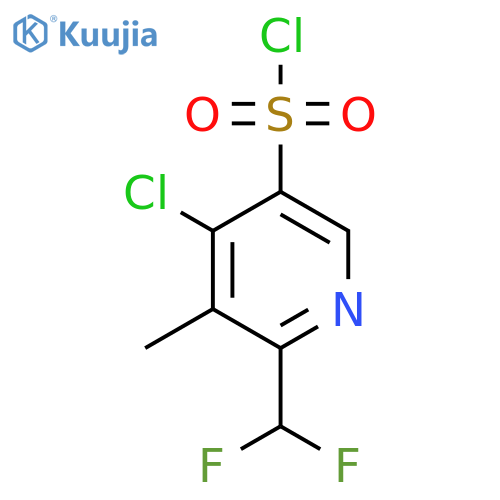 4-Chloro-2-(difluoromethyl)-3-methylpyridine-5-sulfonyl chloride structure