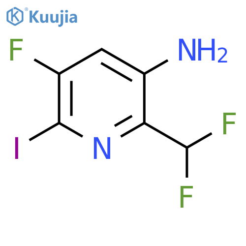 3-Amino-2-(difluoromethyl)-5-fluoro-6-iodopyridine structure
