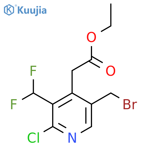 Ethyl 5-(bromomethyl)-2-chloro-3-(difluoromethyl)pyridine-4-acetate structure