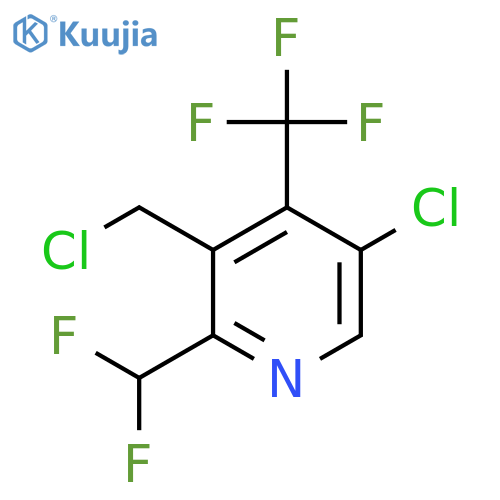 5-Chloro-3-(chloromethyl)-2-(difluoromethyl)-4-(trifluoromethyl)pyridine structure