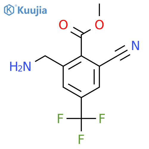 Methyl 2-aminomethyl-6-cyano-4-(trifluoromethyl)benzoate structure