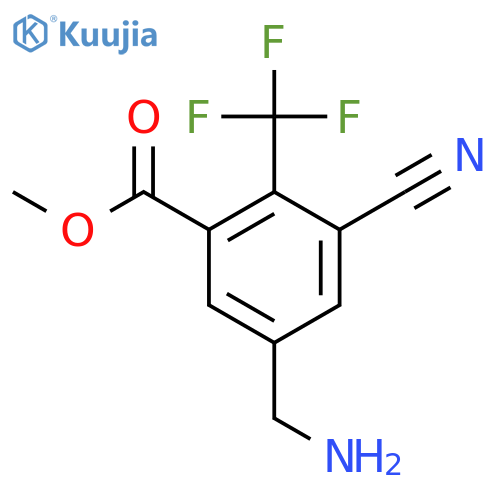 Methyl 5-aminomethyl-3-cyano-2-(trifluoromethyl)benzoate structure