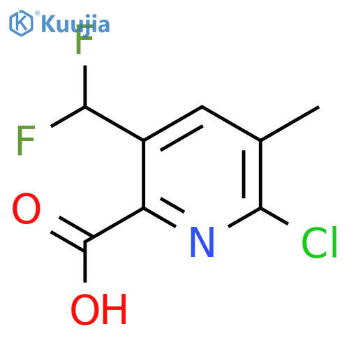 2-Chloro-5-(difluoromethyl)-3-methylpyridine-6-carboxylic acid structure
