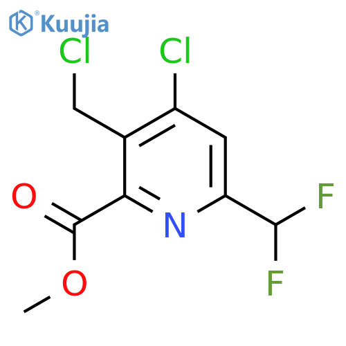 Methyl 4-chloro-3-(chloromethyl)-6-(difluoromethyl)pyridine-2-carboxylate structure