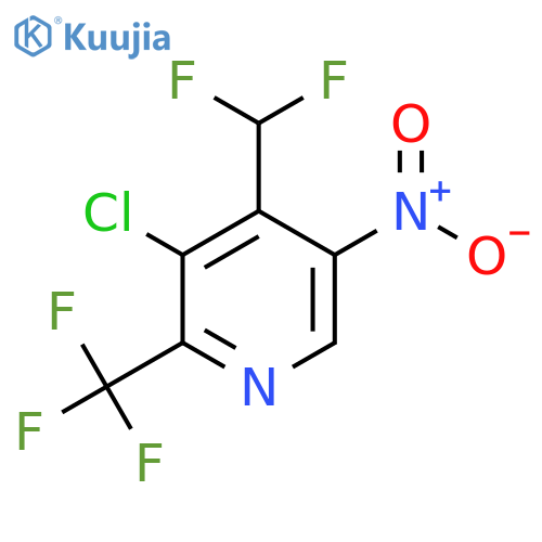 3-Chloro-4-(difluoromethyl)-5-nitro-2-(trifluoromethyl)pyridine structure
