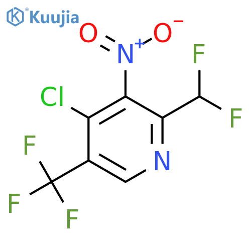 4-Chloro-2-(difluoromethyl)-3-nitro-5-(trifluoromethyl)pyridine structure