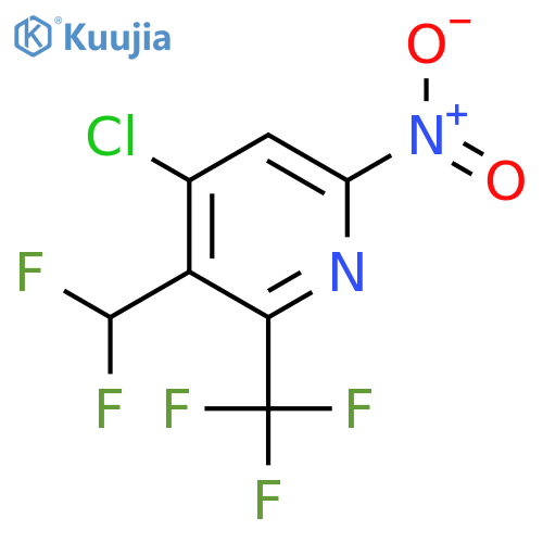 4-Chloro-3-(difluoromethyl)-6-nitro-2-(trifluoromethyl)pyridine structure