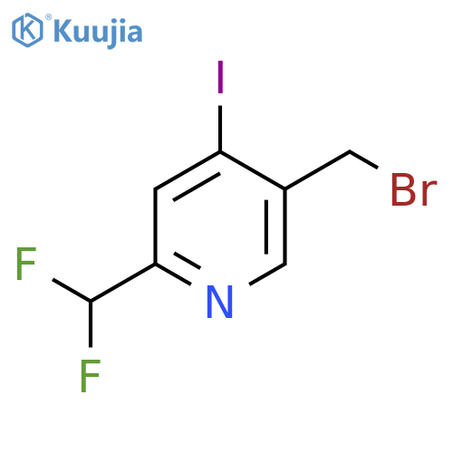 5-(Bromomethyl)-2-(difluoromethyl)-4-iodopyridine structure