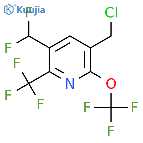 3-(Chloromethyl)-5-(difluoromethyl)-2-(trifluoromethoxy)-6-(trifluoromethyl)pyridine structure