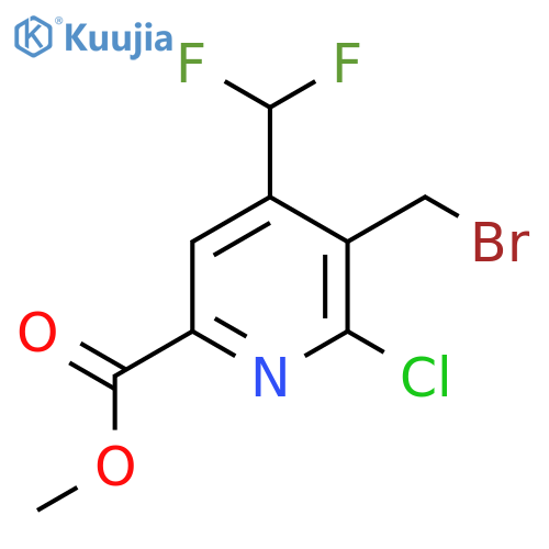 Methyl 3-(bromomethyl)-2-chloro-4-(difluoromethyl)pyridine-6-carboxylate structure