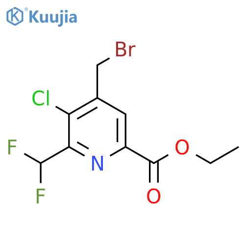 Ethyl 4-(bromomethyl)-3-chloro-2-(difluoromethyl)pyridine-6-carboxylate structure