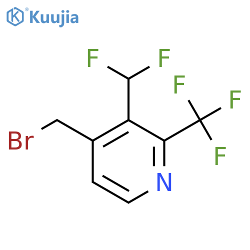 4-(Bromomethyl)-3-(difluoromethyl)-2-(trifluoromethyl)pyridine structure