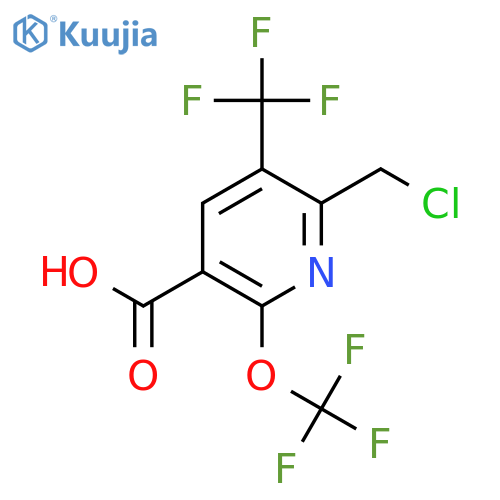 2-(Chloromethyl)-6-(trifluoromethoxy)-3-(trifluoromethyl)pyridine-5-carboxylic acid structure